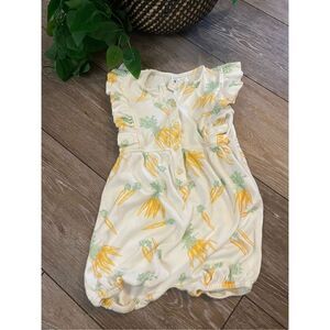 Kate Quinn Farm Carrot Ruffled Romper